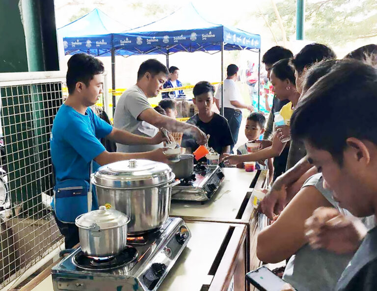 Solane provides cooking stations for Taal evacuees