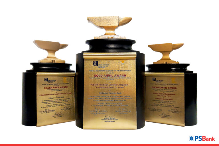 PSBank Bags a Gold and two Silvers at the 55th Anvil Awards