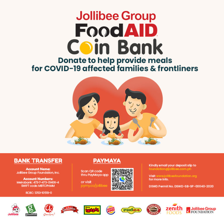 Jollibee Group Foundation’s Coin Banks Go Online to Feed More Families
