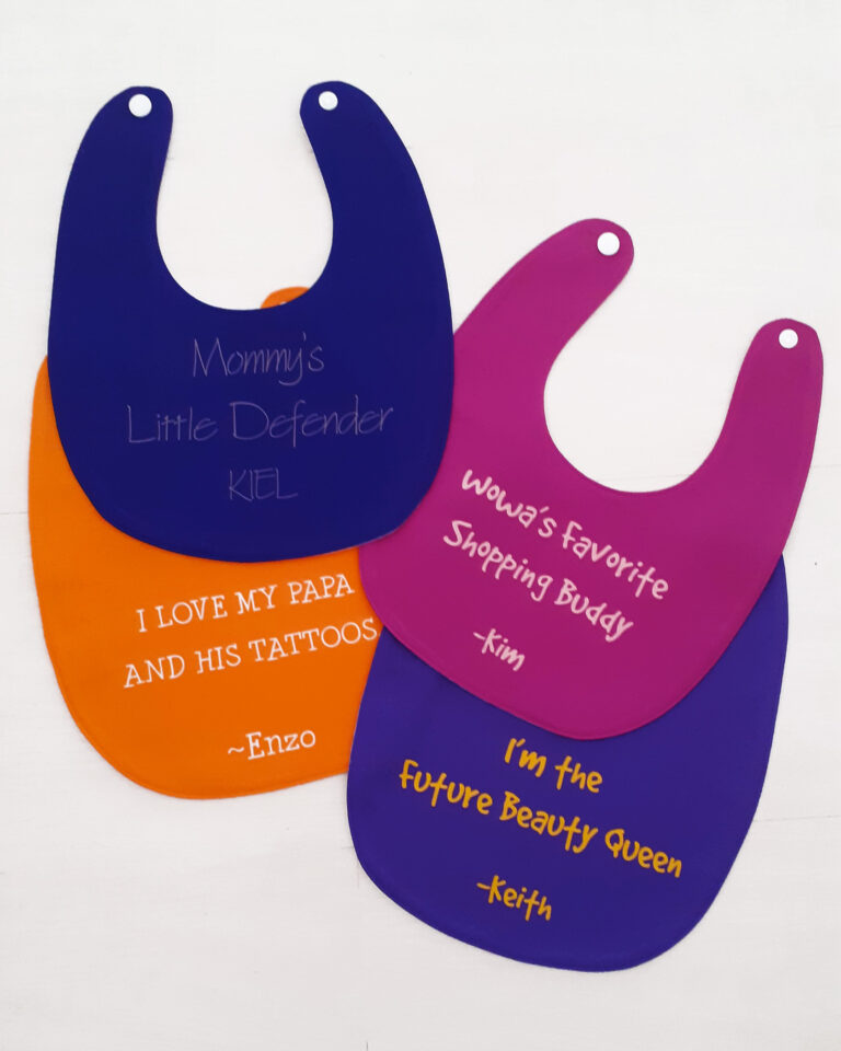 Elevate your baby’s cuteness with these customized statement bibs