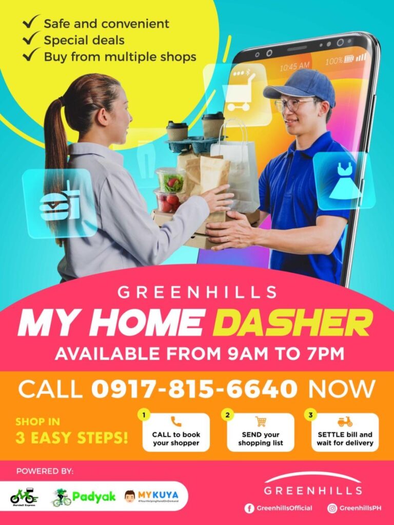 Convenience at your fingertips with  Greenhills Malls’ My Home Dasher