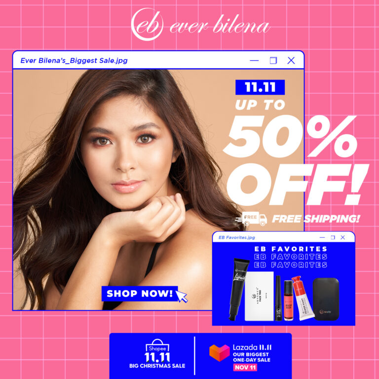 Ever Bilena holds biggest 11.11 blowout sale on Lazada and Shopee
