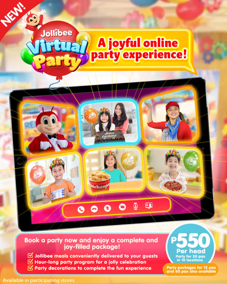 Experience the most joyful celebrations with the Jollibee Virtual Party