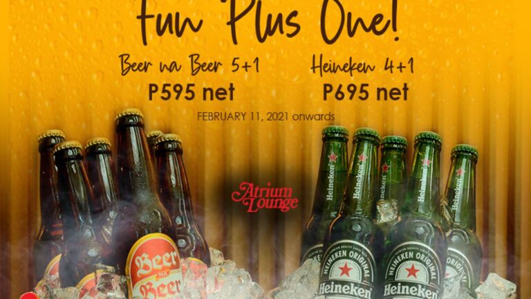 FUN PLUS ONE!  Chill out with Century Park Hotel’s bucket specials