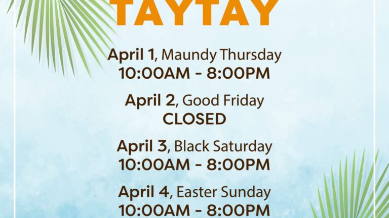 A GUIDE TO WALTERMART’S HOLY WEEK MALL HOURS