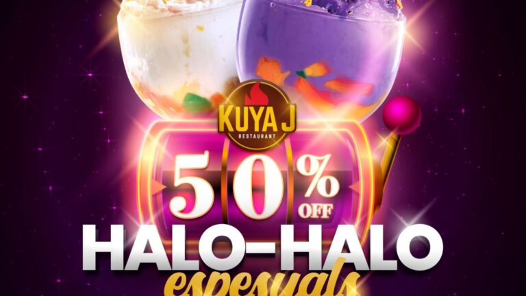 Cool down with the Kuya J’s best-selling Halo-halo specials at 50% OFF