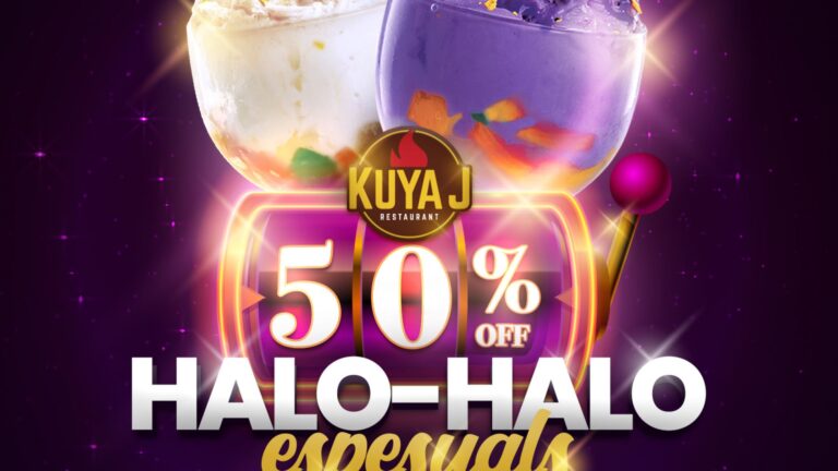 Cool down with the Kuya J’s best-selling Halo-halo specials at 50% OFF