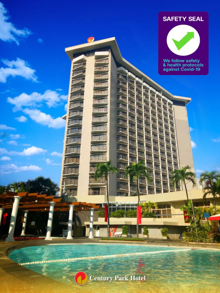 DEPARTMENT OF TOURISM AWARDS CENTURY PARK HOTEL WITH SAFETY SEAL CERTIFICATION