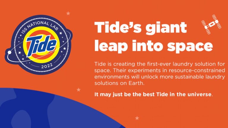 Tide to Design First Laundry Detergent for Space,  To Begin Stain Removal Testing on International Space Station in 2022