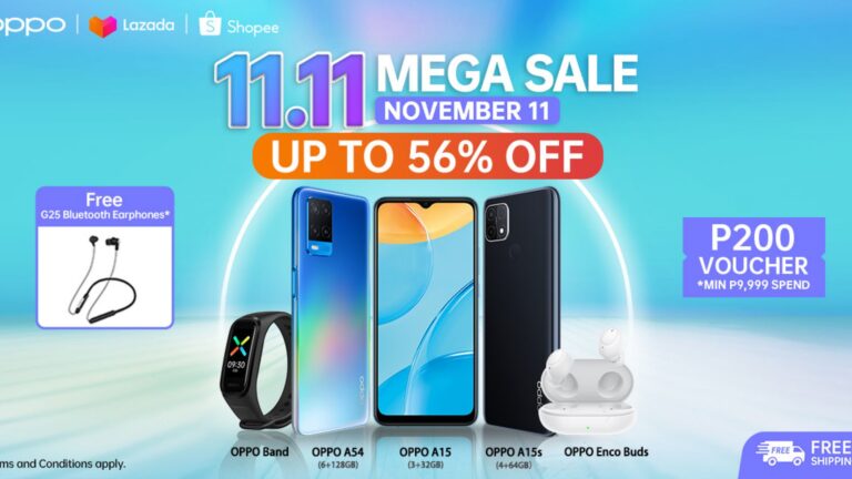 Save up to 56% on OPPO gadgets this  11.11 Mega Brand Day Sale   