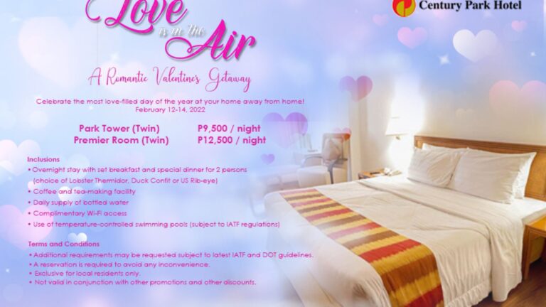 Century Park Hotel Spreads the Love With Exciting Valentine’s Promos