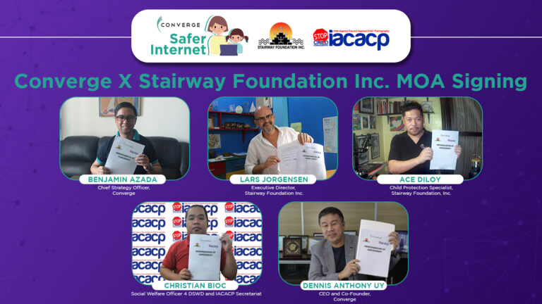 Converge, Stairway Foundation Inc. partner  to protect children from online abuse