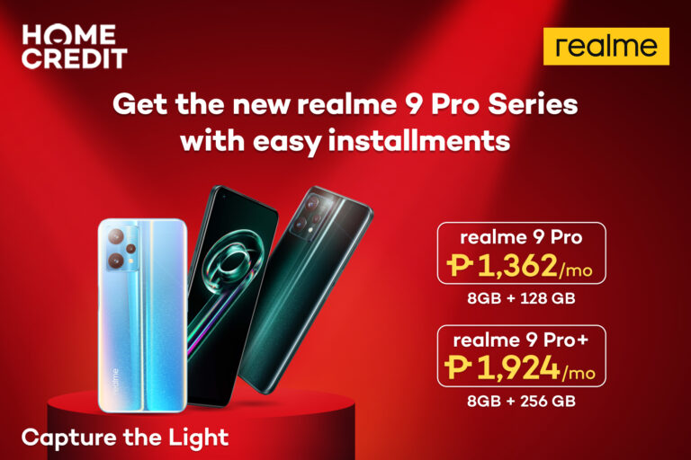 Get the realme 9 Pro series for as low as P1,362/month via Home Credit