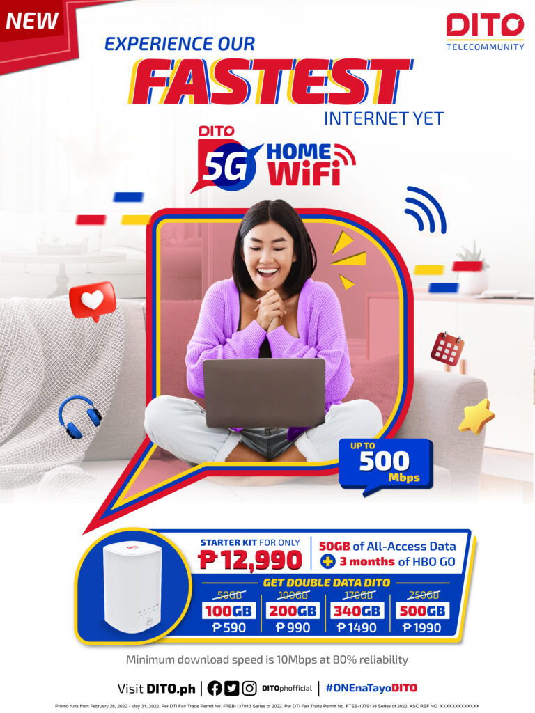 DITO pilots 5G fixed wireless broadband in selected areas in NCR      