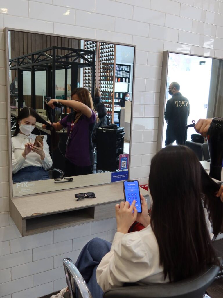Scan to tip: GCash QR for tipping at Bench Fix Salon   