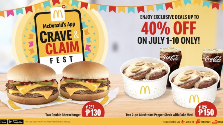 The McDonald’s App Crave & Claim Fest is giving you 40% OFF on your McDo faves!    