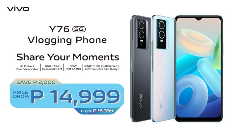 Save up to P2000 when you purchase vivo Y76 5G!