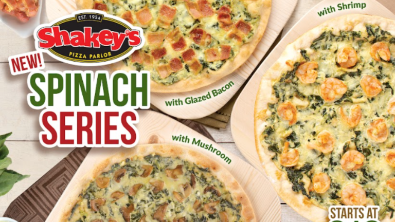 Shakey’s New Flavors: Spinach Pizza selection and Spinach Roll-ups