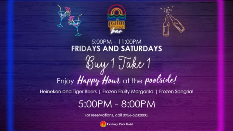 Century Park Hotel PALM GROVE BAR : Now Open to Serve you