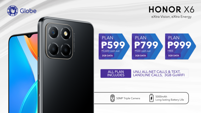 HONOR X6 now available via Globe postpaid plans!      