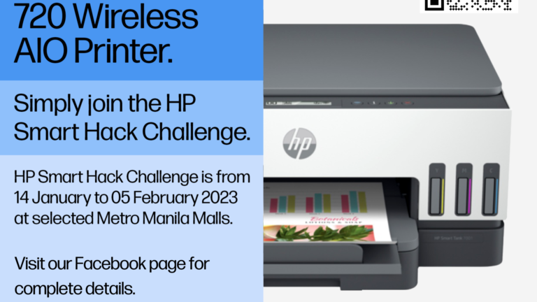 Promo : Scan, save as many receipts in 30 Seconds for a chance to win an HP Smart Tank 720 Wireless All-in-One Printer