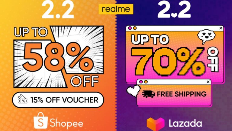realme to Offer Exciting Deals on 2.2 Shopee and Lazada Sale