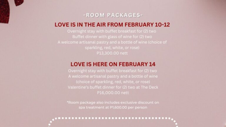 Valentines at Rizal Park Hotel
