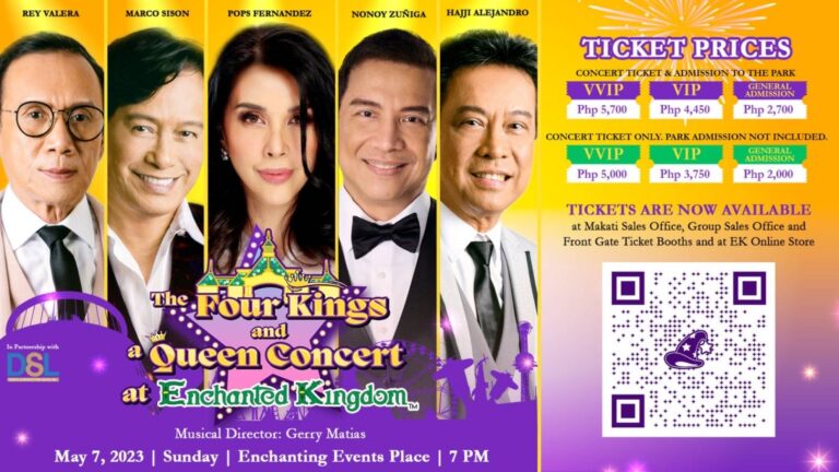 “The Four Kings and Queen” Concert at Enchanted Kingdom