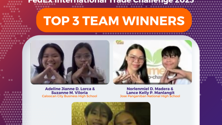 Six Young Filipino Students to Compete in  2023 FedEx / Junior Achievement International Trade Challenge Regional Finals   