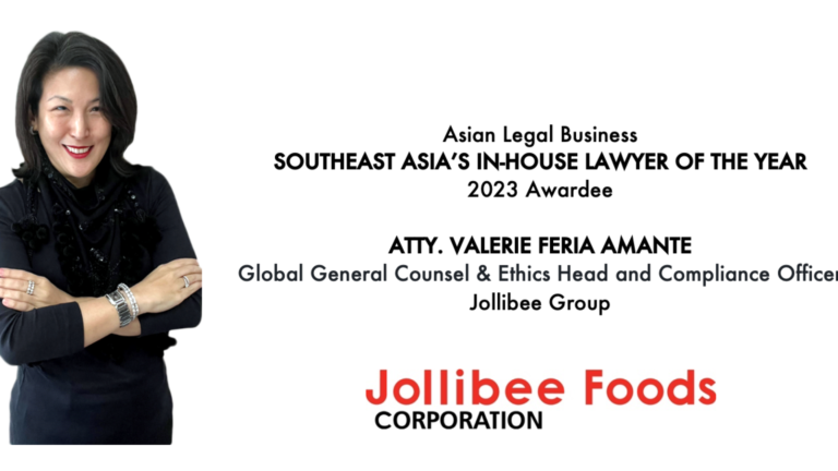 Jollibee Group’s Global General Counsel Named In-House Lawyer of the Year for Southeast Asia