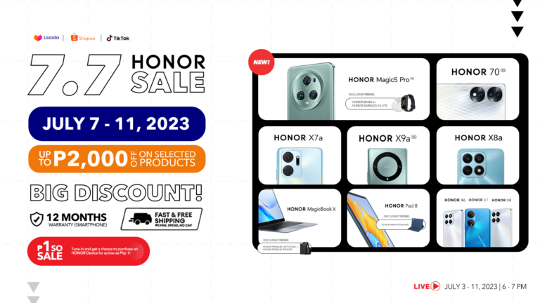 Piso Sale and Up to 30% Discount on Selected Devices, and More, Await You this Coming HONOR Super 7.7 Sale!