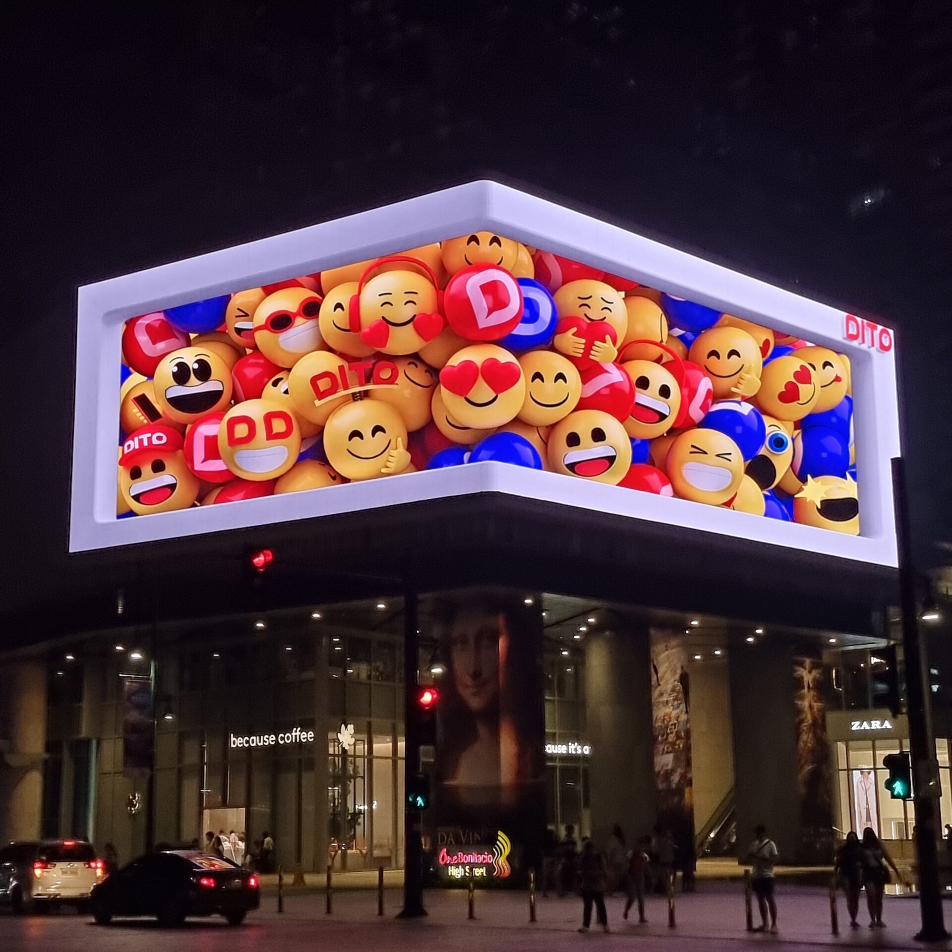 Spot the adorable ‘3Ds’ in DITO’s 3D LED Billboard in BGC ...