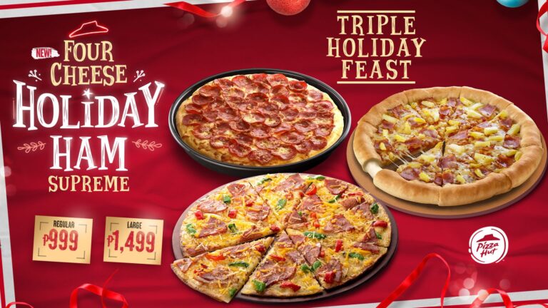 Pizza Hut gives you a MAD LIT holiday szn with the new Four Cheese Holiday Ham Supreme Pizza
