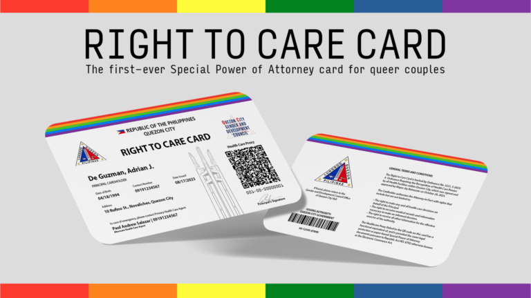 Quezon City LGBTQIA+ couples now “preposing” to each other with Right to Care Cards and we’re living for it