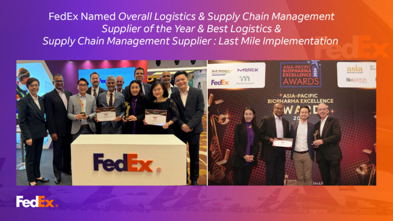 FedEx Named Overall Logistics & Supply Chain Management Supplier of the Year at the Asia Pacific Biopharma Excellence Awards 2024      