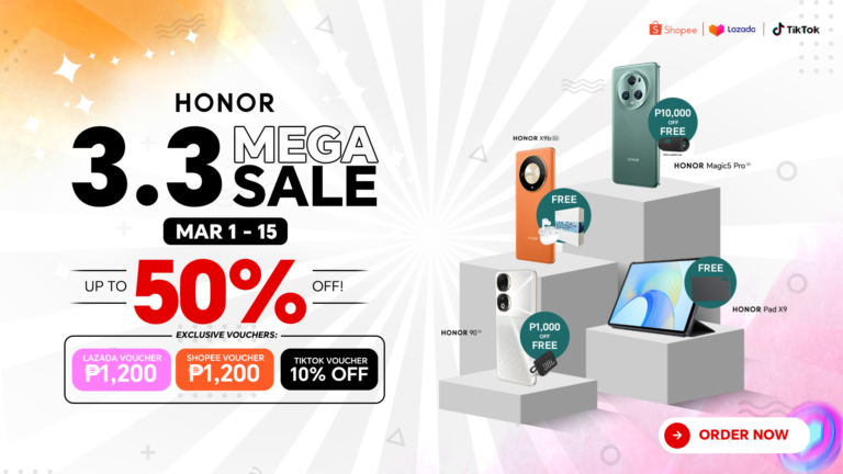 It’s Raining Freebies with up to 50% Discount this HONOR 3.3 Mega Sale! 