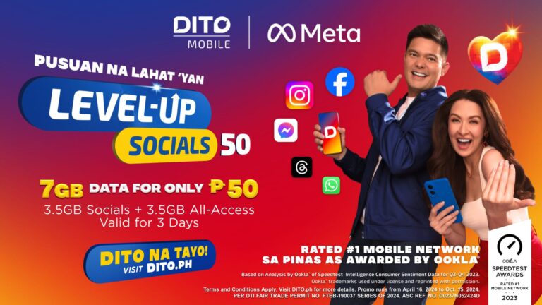 DITO LAUNCHES EXCITING NEW PREPAID PROMO ‘LEVEL-UP SOCIALS’