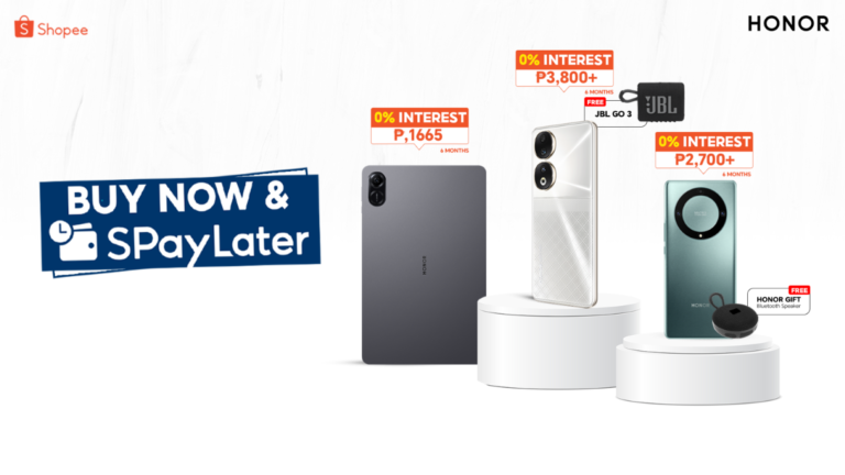 Get up to Php 11,000 discount this 8.8 Mega Sulit Sale with SPayLater 0% Installment on Select HONOR gadgets!  