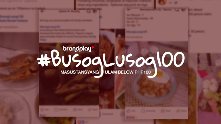 BrandPlay Makes Nutritious Eating Accessible with #BusogLusog100