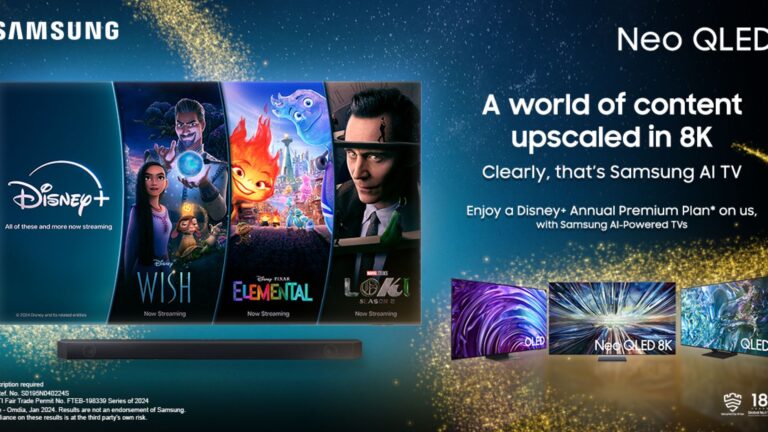 Magical Moments Right at Home: Upscale your Home Entertainment with Samsung AI TVs bundled with a Soundbar, Disney+ Annual Premium Plan*, and Premium VIP Pack 