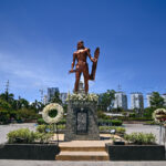 A monument for Cebuano warrior king Lapu-Lapu at the Mactan Shrine, where he killed explorer and navigator Ferdinand Magellan. The shrine is a short drive away from Crimson Resort & Spa Mactan