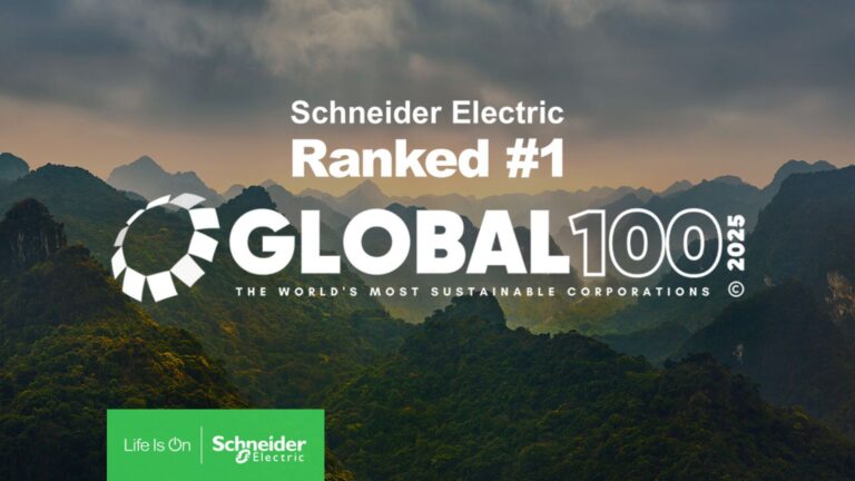 Schneider Electric named World’s Most Sustainable Corporation for a second time in Global 100 rankings