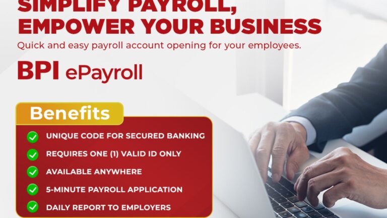 BPI introduces ePayroll, an effortless payroll solution  for businesses and employees