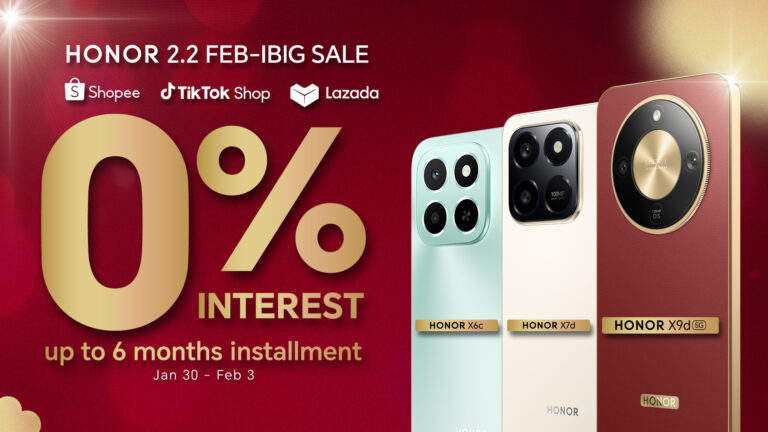 HONOR 2.2 Feb-ibig Sale is here! Get 0% interest in up to 6 months installment!