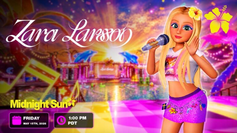 Zara Larsson Returns to Roblox with Immersive “Midnight Sun” Concert Experience
