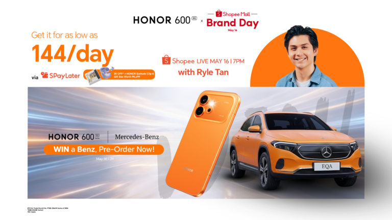 Catch Ryle Tan Live on HONOR’s Shopee Brand Day—Score a Chance to Win a Mercedes-Benz 